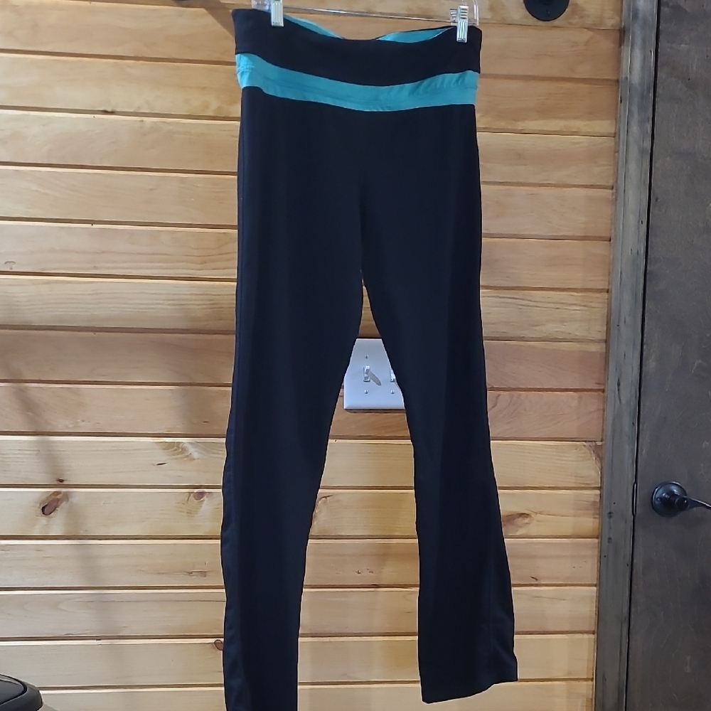Tangerine Teal Waistband Leggings